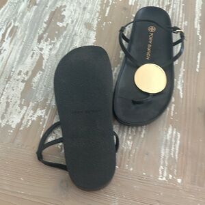 Tory Burch black sandals.  Worn once.